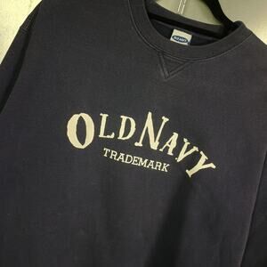 Old Navy Vintage Y2K Spellout Preppy Ivy Crewneck Sweatshirt Medium Logo Mall